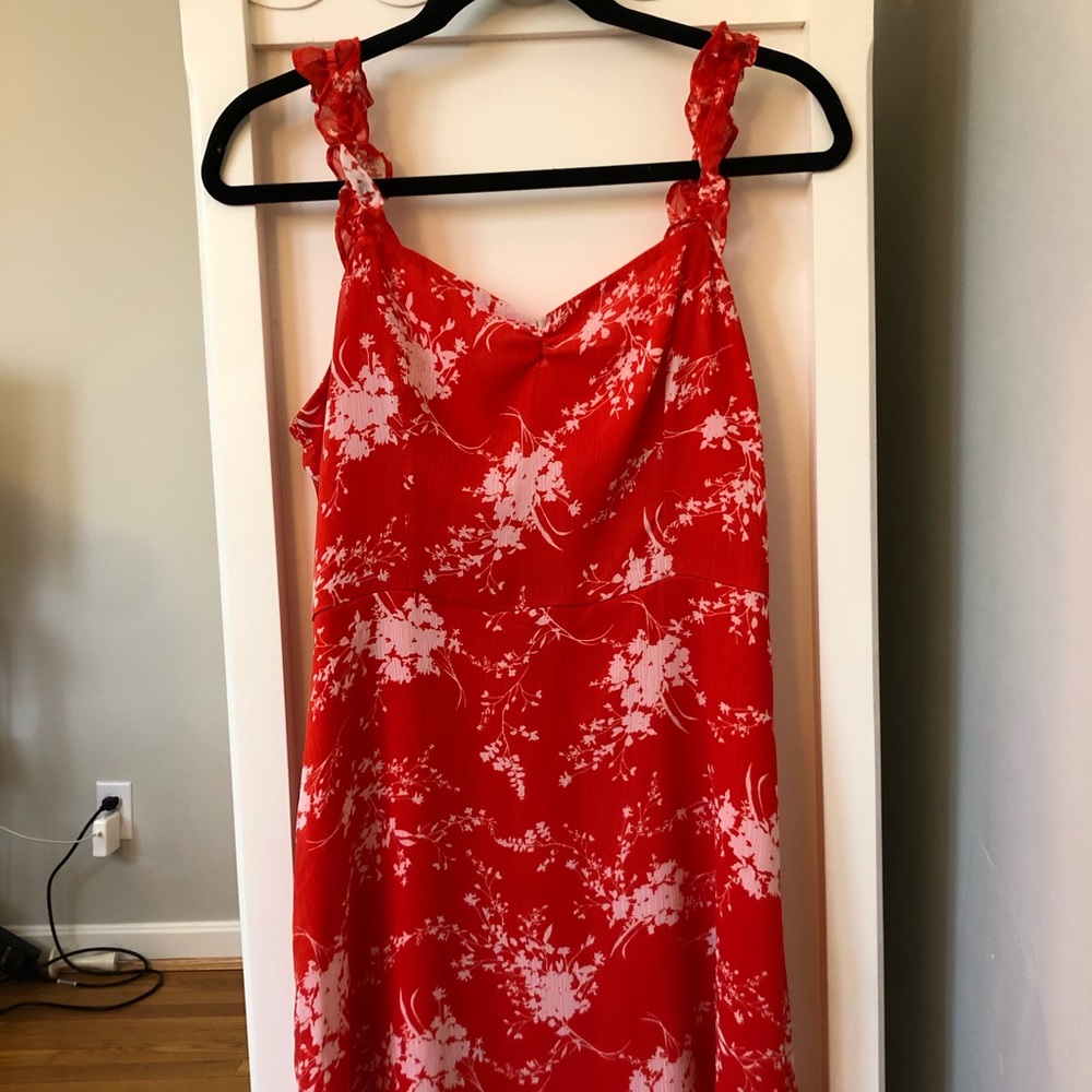 All in favor red printed mini dress